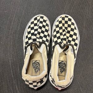 Vans Checkerboard Slip-On Sneakers - Black & Cream